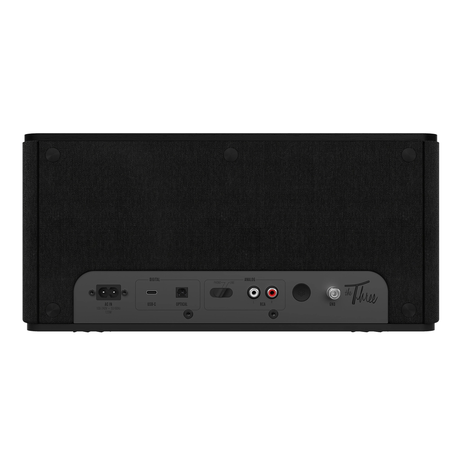 Klipsch-The-Three-Plus-negro-rear-conexiones