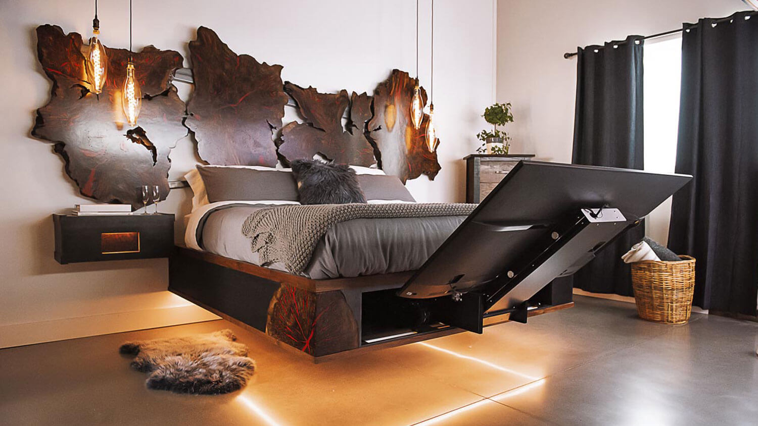 Future Automation UBLS | Soporte tv motorizado elevador bajo la cama giratorio