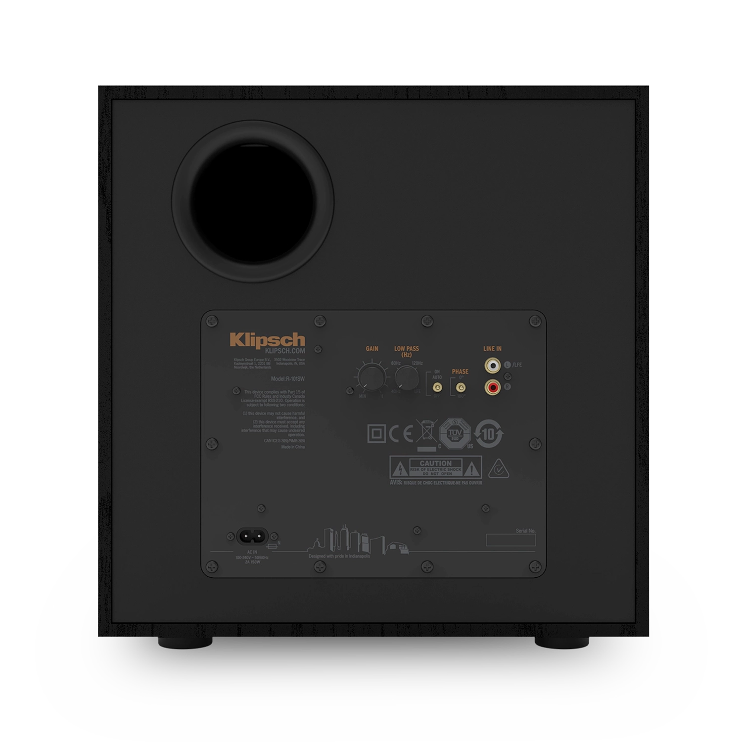 klipsch-R-101SW-rear-conexion
